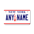 Personalized New York 4" X 7" Aluminum License Plate Version 3