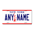 Personalized New York 6" X 12" Aluminum License Plate Version 3