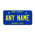 Personalized New Jersey 2" X 4" Aluminum License Plate Version 3