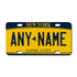 Personalized New York 3" X 6" FRP Plastic License Plate Version 2