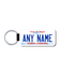 Personalized North Carolina 1.5" X 3" Faux Leather License Plate Key Ring