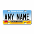 Personalized North Dakota 3" X 6" FRP Plastic License Plate Version 1