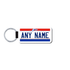 Personalized Ohio 1.5" X 3" Faux Leather License Plate Key Ring