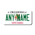 Personalized Oklahoma 2" X 4" Aluminum License Plate Version 1