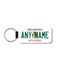 Personalized Oklahoma 1.5" X 3" Faux Leather License Plate Key Ring