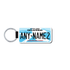 Personalized Oklahoma 1.5" X 3" Faux Leather License Plate Key Ring