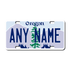 Personalized Oregon 3" X 6" FRP Plastic License Plate Version 1
