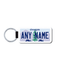 Personalized Oregon 1.5" X 3" Faux Leather License Plate Key Ring