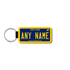 Personalized Oregon 1.5" X 3" Faux Leather License Plate Key Ring