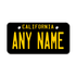 Personalized California 2" X 4" Aluminum License Plate black gold with customizable name option