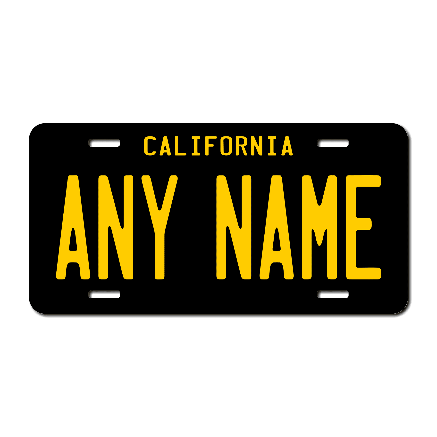 Customizable 1970s Style California License Plate - ANY Text, Personalized With Your Name, Blue