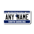 Personalized South Carolina 2" X 4" Aluminum License Plate Version 4