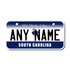 Personalized South Carolina 3" X 6" Aluminum License Plate Version 4