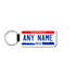 Personalized South Dakota 1.5" X 3" Faux Leather License Plate Key Ring