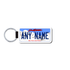 Personalized South Dakota 1.5" X 3" Faux Leather License Plate Key Ring