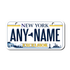 Personalized New York 3" X 6" Aluminum License Plate Version 4