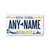 Personalized New York 4" X 7" Aluminum License Plate Version 4