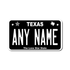 Personalized Texas 4" X 7" Aluminum License Plate Version 5