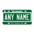 Personalized Vermont 3" X 6" FRP Plastic License Plate Version 1