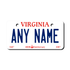 Personalized Virginia 2" X 4" Aluminum License Plate Version 1