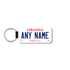 Personalized Virginia 1.5" X 3" Faux Leather License Plate Key Ring