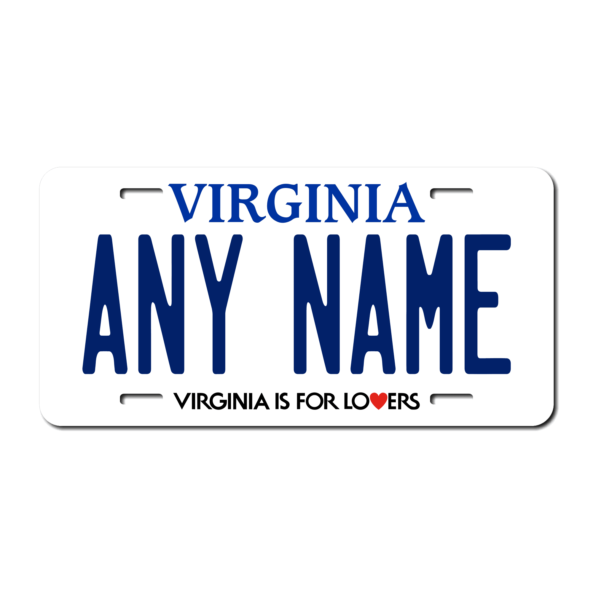 Personalized Virginia 6" X 12" Aluminum License Plate Version 3