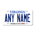 Personalized Virginia 6" X 12" Aluminum License Plate Version 3