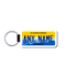 Personalized Virginia 1.5" X 3" Faux Leather License Plate Key Ring