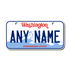 Personalized Washington 3" X 6" Aluminum License Plate Version 1