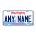 Personalized Washington 6" X 12" Aluminum License Plate Version 1
